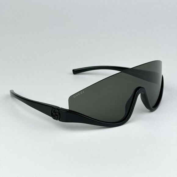 NEW Gucci GG1650S 001 Black Grey Unisex Shield Mask Sunglasses GG 1650S main image 9